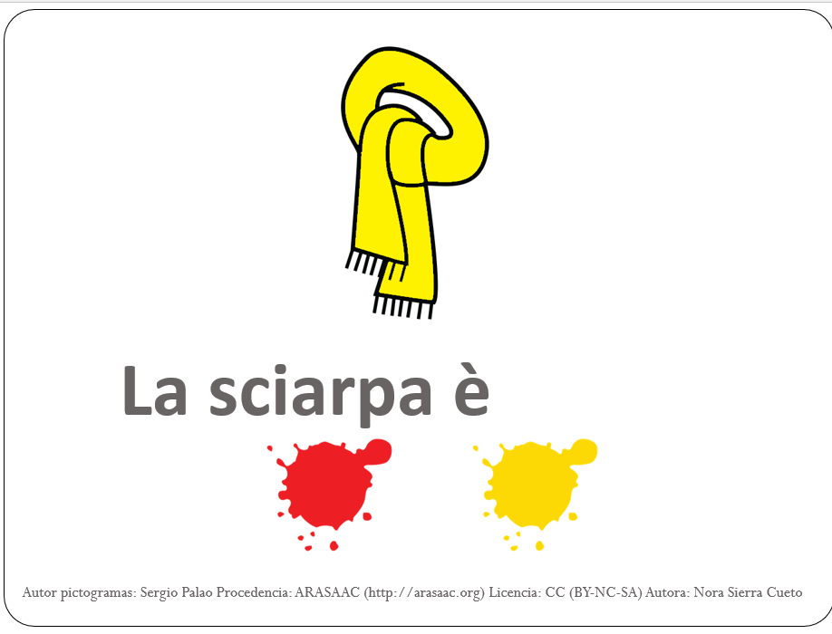 Impariamo e costruiamo frasi con i colori